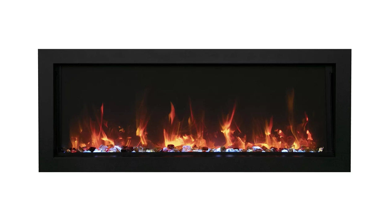 Amantii BI-SLIM Electric Fireplace – Built-in only with black steel surround