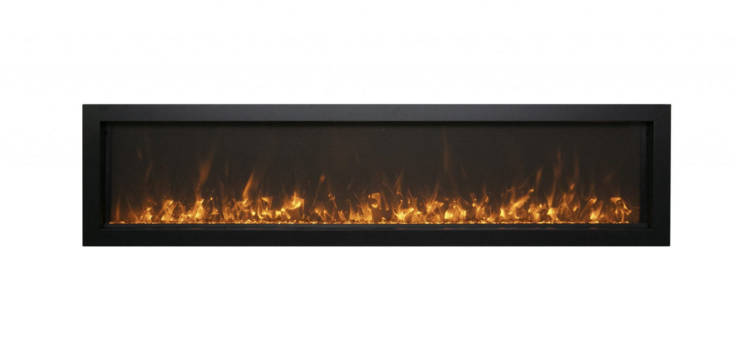 Amantii BI-SLIM Electric Fireplace – Built-in only with black steel surround