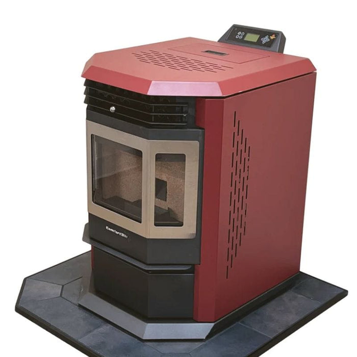 ComfortBilt HP22-SS Pellet Stove - Burgundy with Stainless Steel Trim
