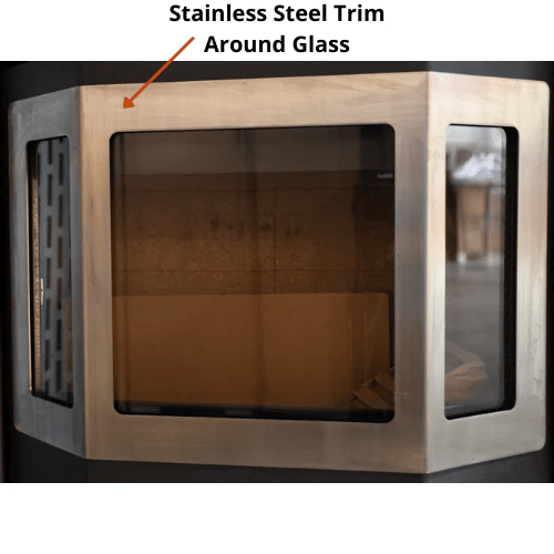 ComfortBilt HP22-SS Pellet Stove - Burgundy with Stainless Steel Trim