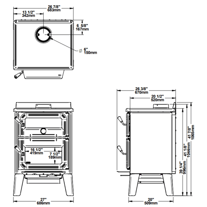 Drolet Bistro Wood Burning Cookstove