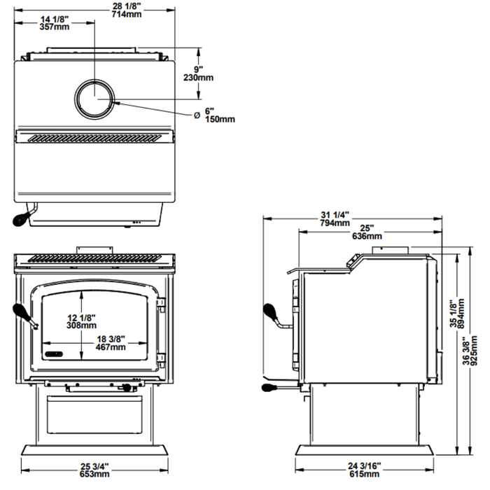 Drolet HT3000 Wood Stove