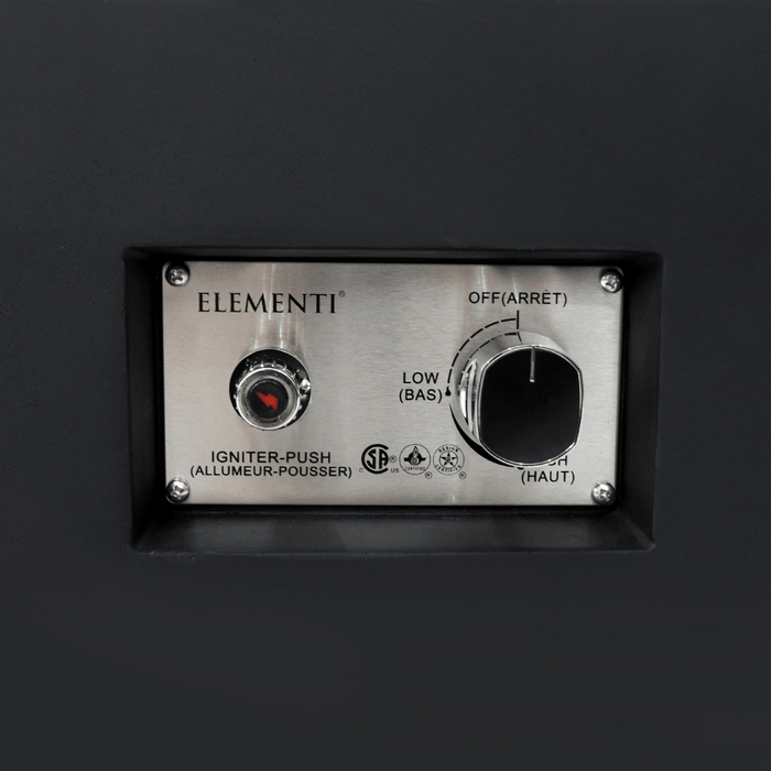 Elementi Plus Copenhagen Marble Porcelain Fire Table Black