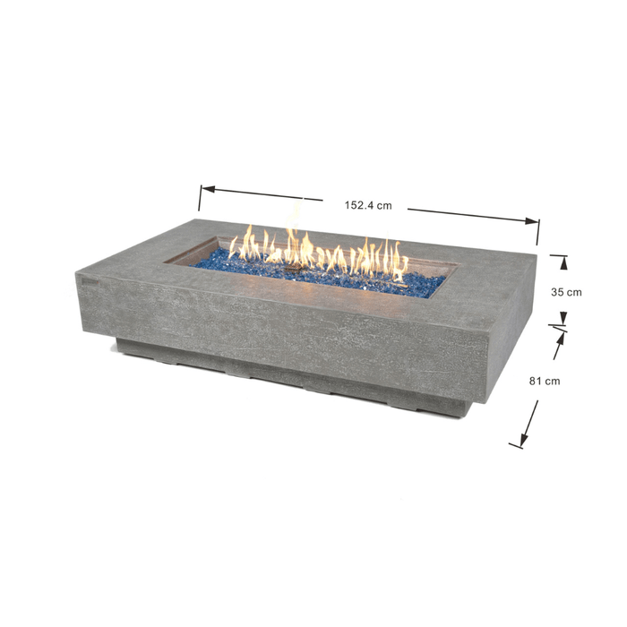 Elementi Plus Riviera Fire Table Light Gray