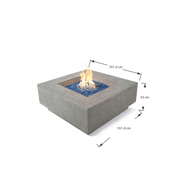 Elementi Plus Victoria Fire Table Light Gray