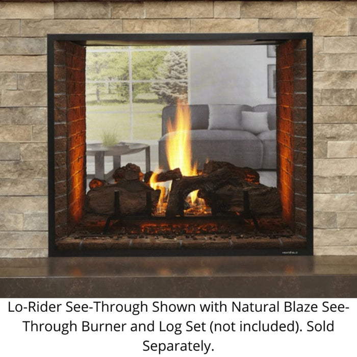 Monessen 36 Inch Lo-Rider Clean Face See-Through Vent-Free Fireplace Firebox with Traditional Firebrick