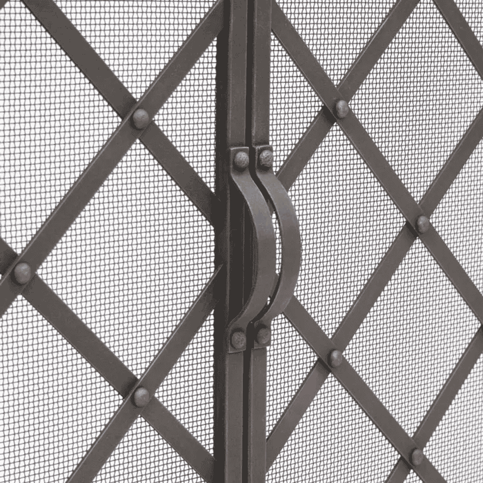Pilgrim Iron Weave Door Fireplace Screen