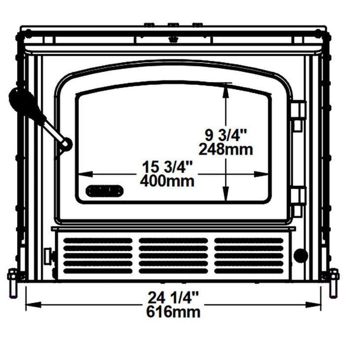 Drolet Escape 1500-I Wood Insert With Faceplate