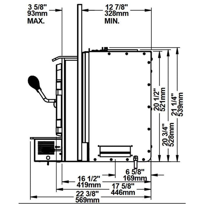 Drolet Escape 1500-I Wood Insert With Faceplate