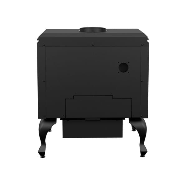 Drolet Escape 1800 Wood Stove On Legs With Brushed Nickel Door