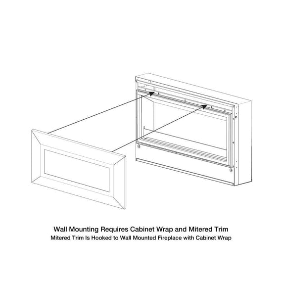 Empire Boulevard 30-Inch Slim Line Wall Mounted/Recessed Ventless Gas Fireplace