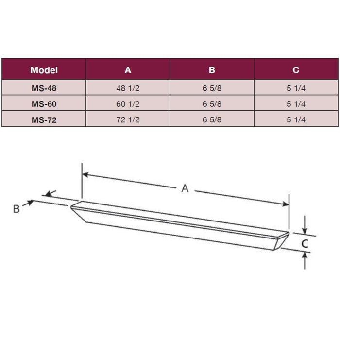Empire Profile Wood Flush Mantel Shelf