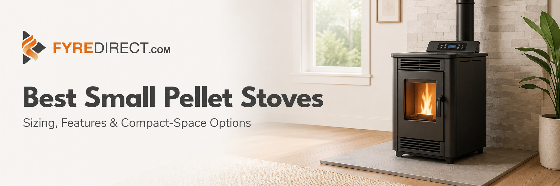 Compact pellet stove in a modern small home – FYRE Direct small pellet stove guide