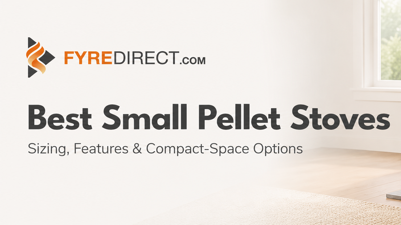 Compact pellet stove in a modern small home – FYRE Direct small pellet stove guide