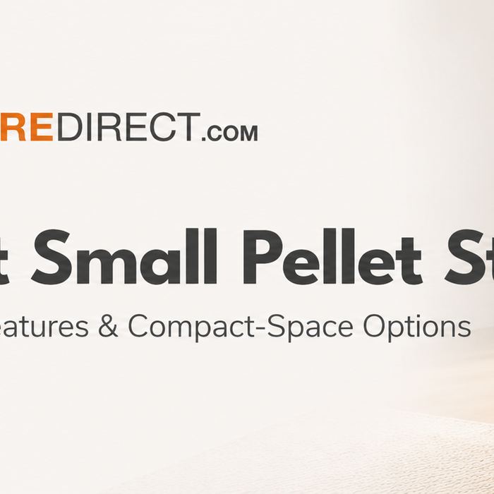 Compact pellet stove in a modern small home – FYRE Direct small pellet stove guide