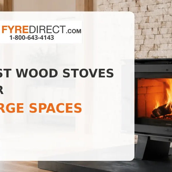 Large wood stove heating a spacious modern living room