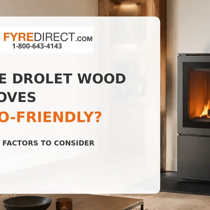 Drolet wood stove with five environmental factors to consider