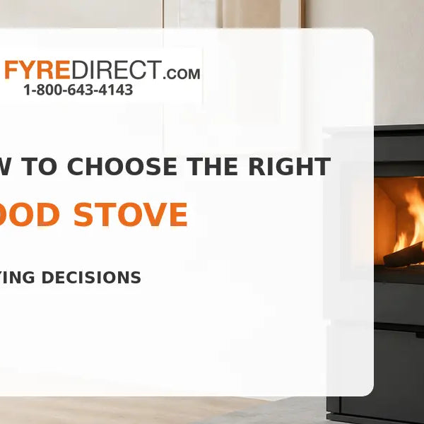 Modern freestanding wood stove heating a bright contemporary living room