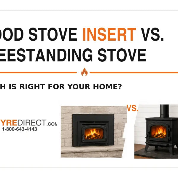 Wood stove insert compared with a freestanding wood stove