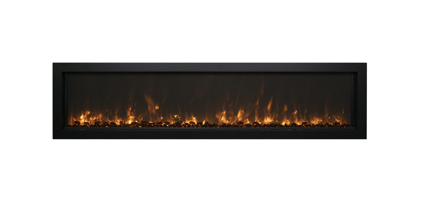 Amantii BI-SLIM Electric Fireplace – Built-in only with black steel surround