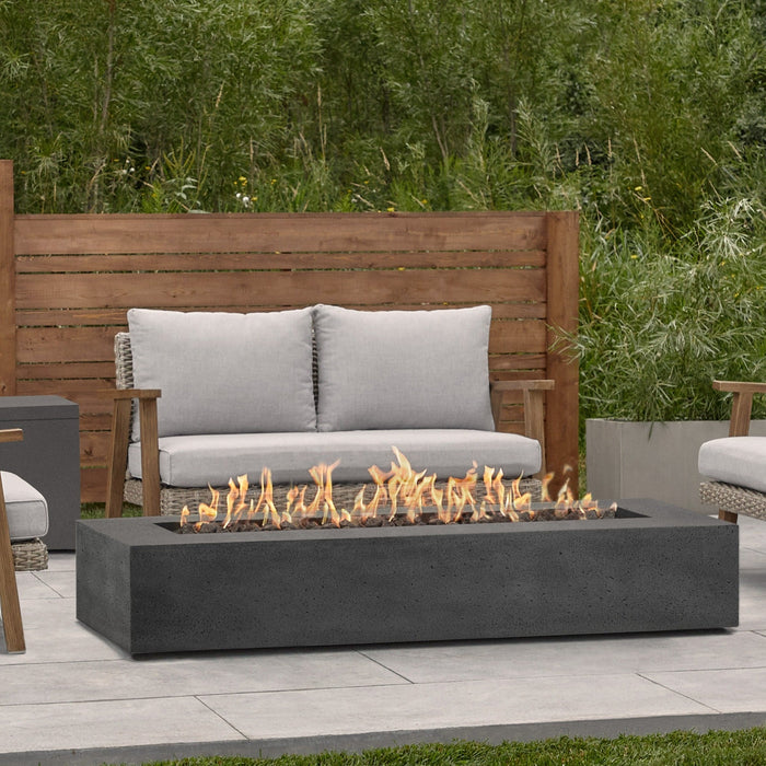 La Valle Low Long Rectangle Propane Fire Table