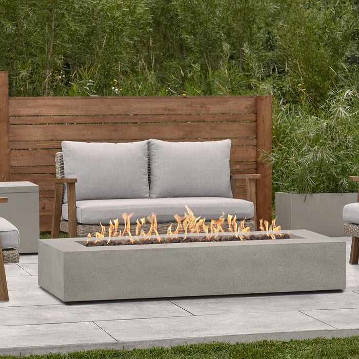 La Valle Low Long Rectangle Propane Fire Table