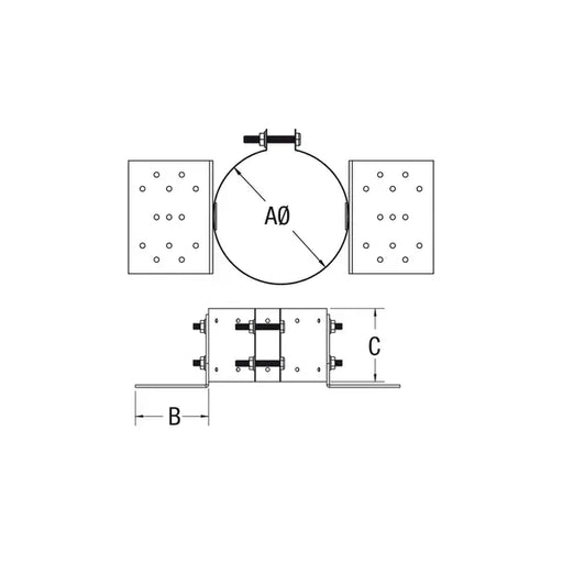 4" Vortex Pellet Vent Roof Support