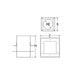 4" Vortex Pellet Vent Square Ceiling Support