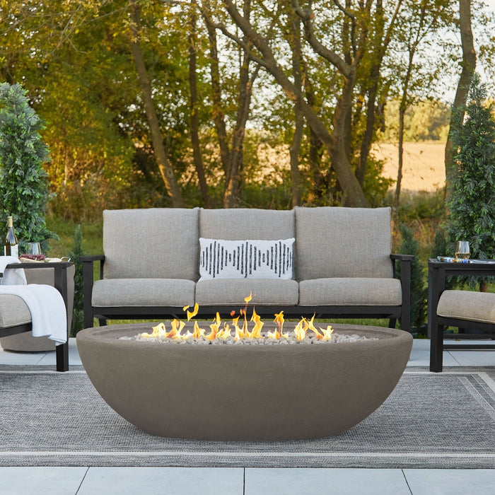Riverside Large Oval Fire Bowl - Glacier Gray