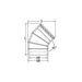 6" Vortex Double-Wall Black Stove Pipe 45° Fixed Elbow