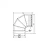 6" Vortex Double-Wall Black Stove Pipe 90° Fixed Elbow
