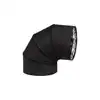 6" Vortex Double-Wall Black Stove Pipe 90° Fixed Elbow