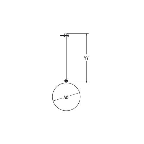 6" Vortex Double-Wall Black Stove Pipe Ceiling Hanger