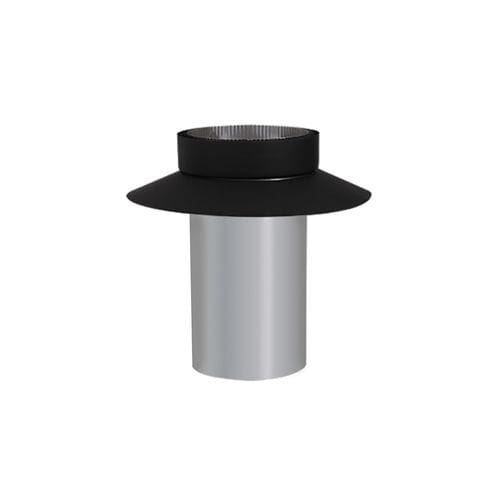 6" Vortex Double-Wall Black Stove Pipe Masonry Adapter