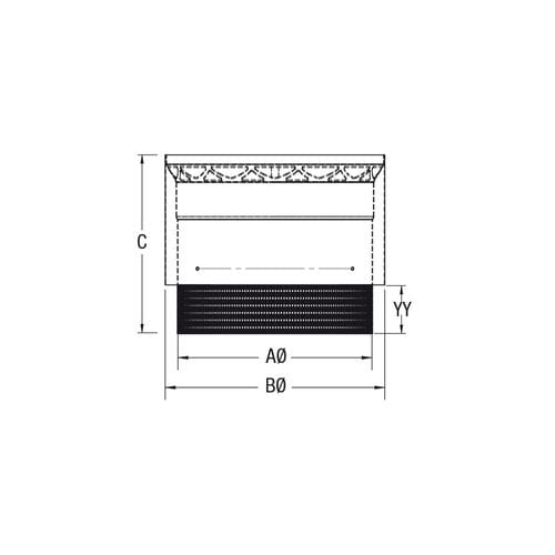 6" Vortex Double-Wall Black Stove Pipe Stove Adapter