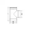6" Vortex Double-Wall Black Stove Pipe Tee with Cap