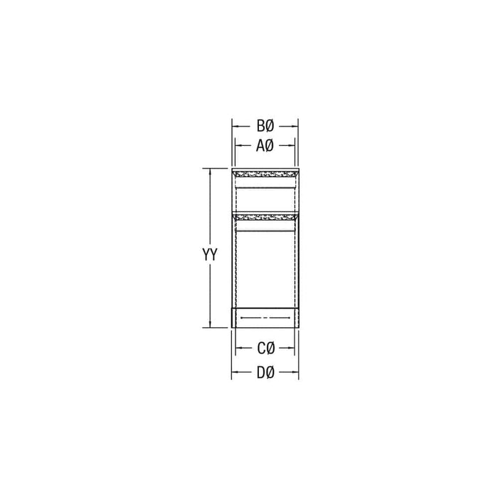 6" Vortex Double Wall Telescoping Section (28"-50")