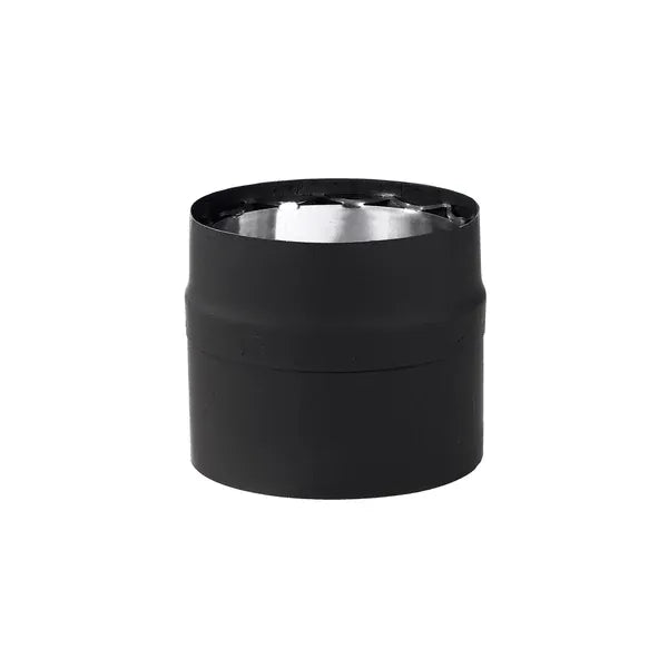 6" x 18" Vortex Double-Wall Black Stove Pipe Slip Section