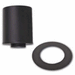 6" x 24" Ventis Class-A All Fuel Chimney Painted Black Cathedral Round Ceiling Support - VACCR2406