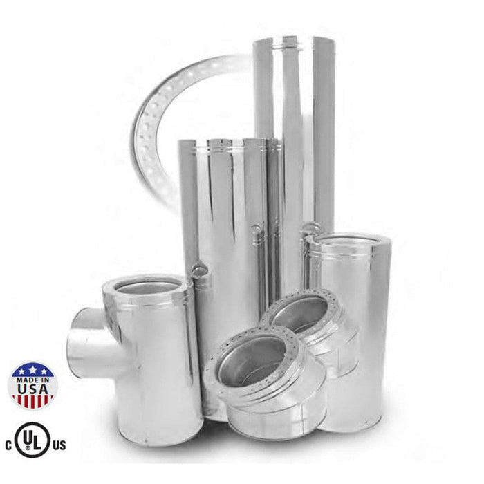 6" X 36" Ventis Class-A All Fuel 316L Inner/430 Outer Chimney Pipe - VA316-0636