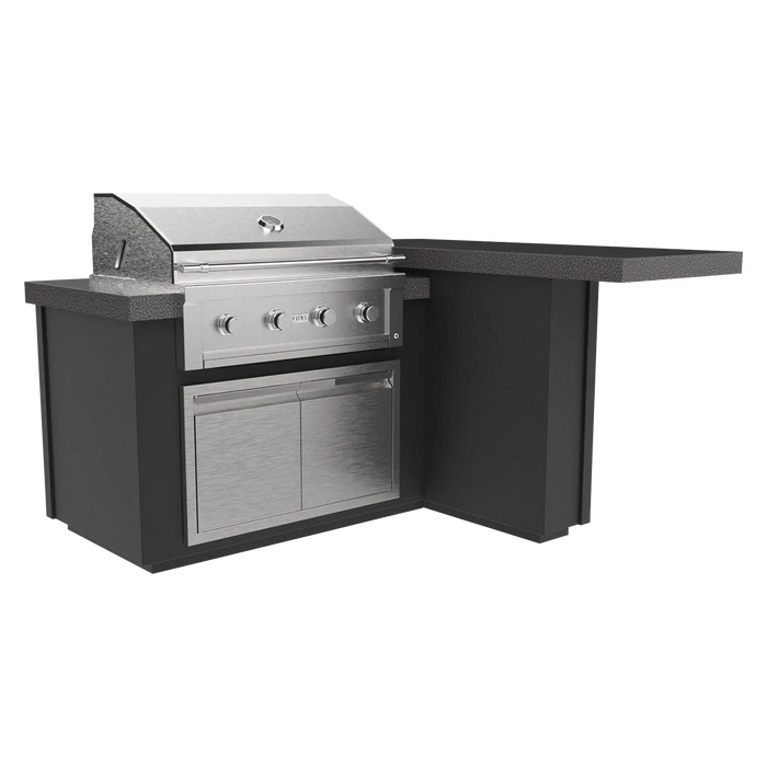 Videl 72" Alta-L Complete BBQ Island (Right, with Audio) — Powder Coated