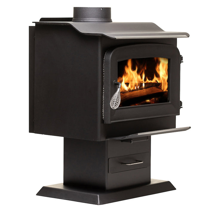 Ashley Hearth AW1120E-P 1,200 Sq Ft EPA Certified Wood Stove — right angle