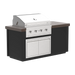 Videl 72" Alta-I Complete BBQ Island — Powder Coated