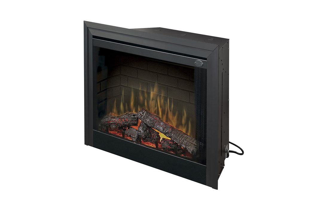 Dimplex BF Series built-in electric firebox, three-quarter view