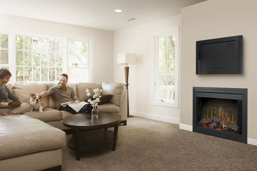 Dimplex BF Series firebox installed in a stone surround