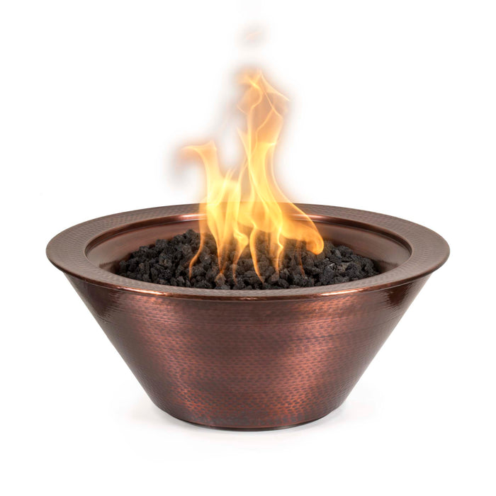 The Outdoor Plus Cazo Hammered Copper 24" Gas Fire Bowl