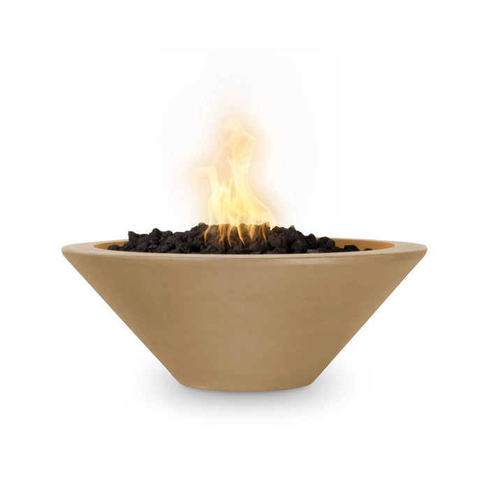 The Outdoor Plus Cazo Concrete 24" Gas Fire Bowl - Brown