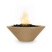 The Outdoor Plus Cazo Concrete 24" Gas Fire Bowl - Brown
