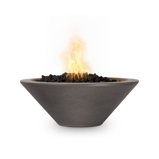 The Outdoor Plus Cazo Concrete 24" Gas Fire Bowl - Chestnut
