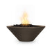 The Outdoor Plus Cazo Concrete 24" Gas Fire Bowl - Chocolate